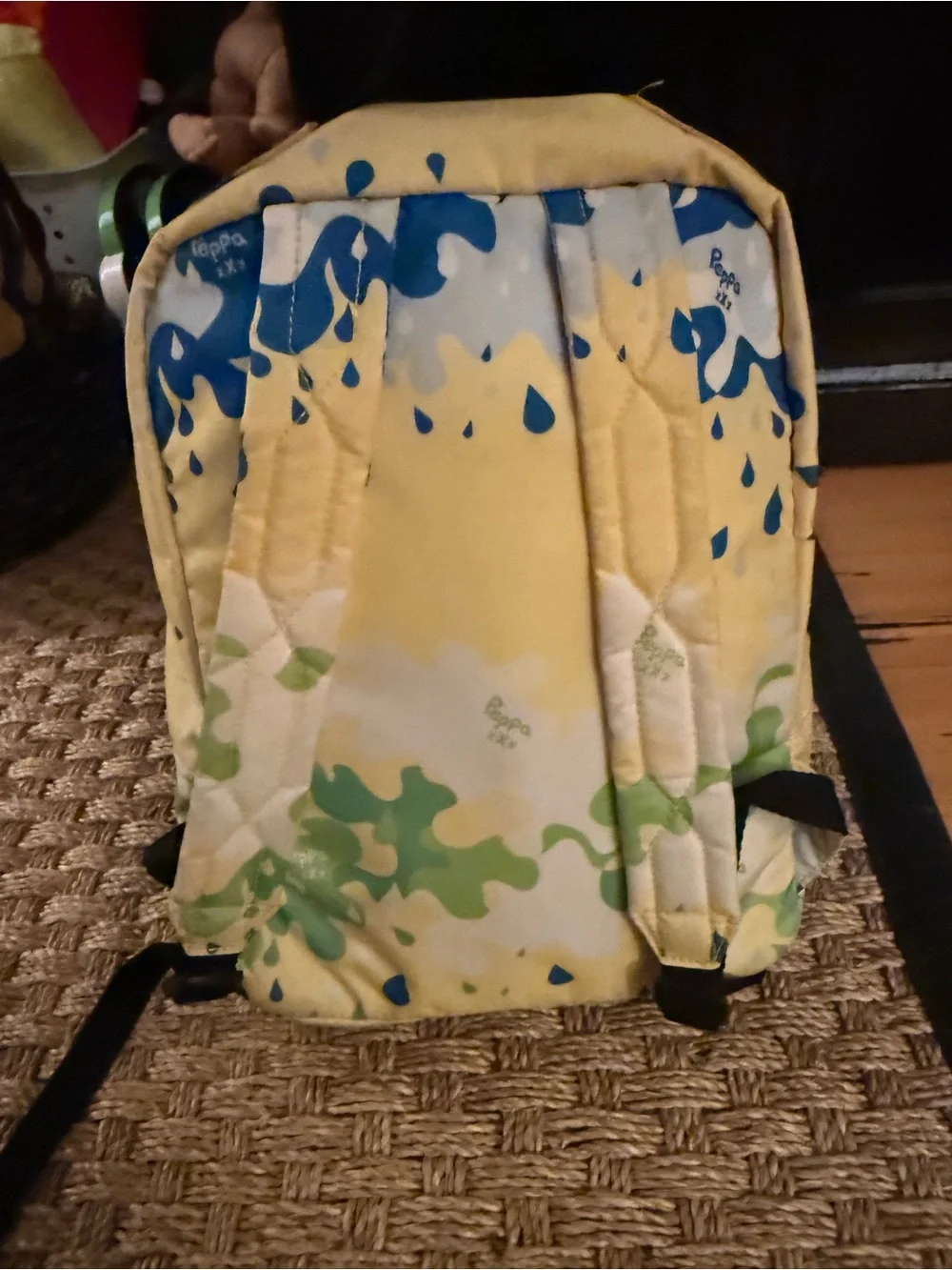 Hunter Yellow Kids Backpack with Blue and Green Accents
